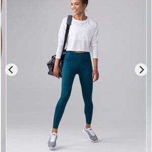 Lululemon Fast & Free 7/8 Tight II *Nulux 25" Nile Blue - Size 6